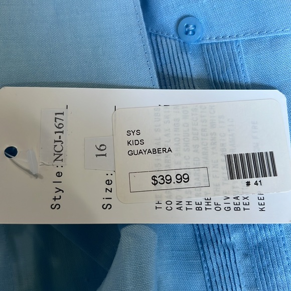 Boys 100% linen button up shirt - Picture 3 of 7